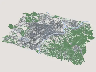 Turin City Italy 3D model