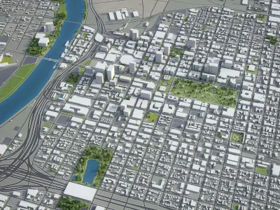 Sacramento  Low-poly 3D model