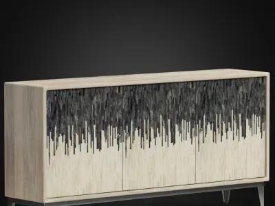 Three Door Console 3D model