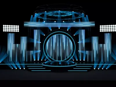 Event Stage Low-poly 3D model