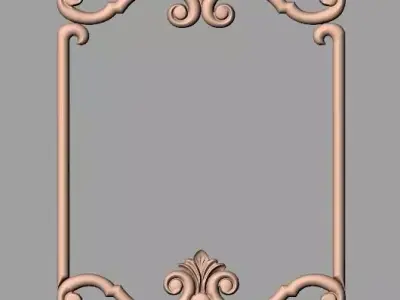 Photo frame 3D relief models STL Files used for CNC Router E991 3D model