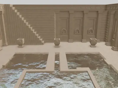 Primitive Underground Building Free 3D model