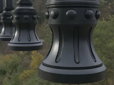 street light Low-poly 3D model