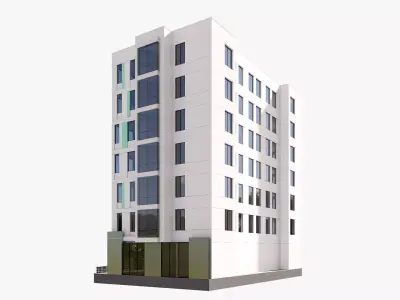 Hospital Low-poly 3D model