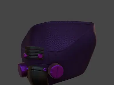 Gas mask helmet 3d model scifi Low-poly  Low-poly 3D model