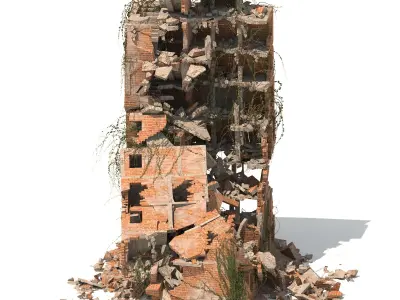 Destroyed Building V1 3D model