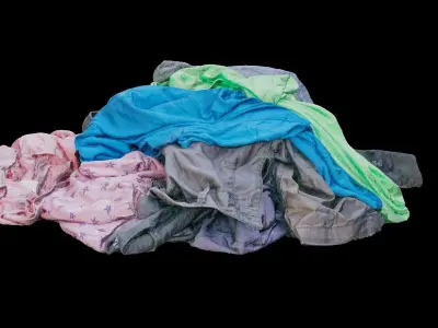 Pile of Clothes on the Ground 3D Scanned Low-poly 3D model
