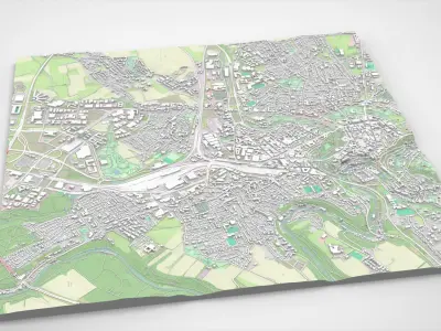 Cityscape Luxembourg  3D model