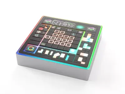 electronic puzzle game 3D model