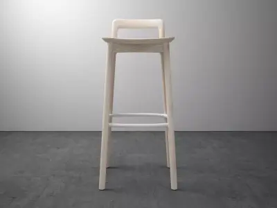 Branca pair of bar stools 3D model