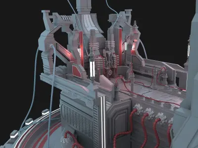 Island sci fi 3D model