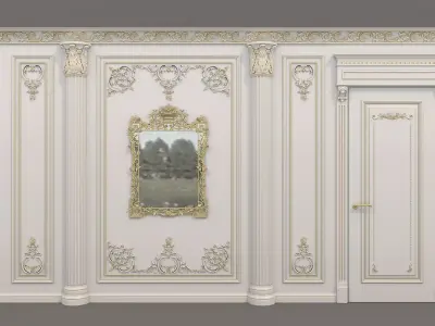 Wall Molding in Classic French style 53 3D model