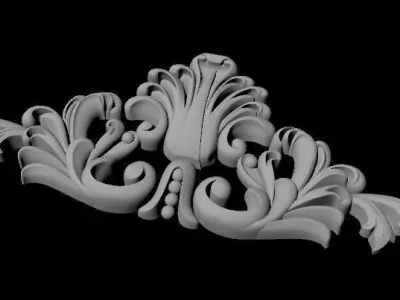 dekor gold ornate decoration 3D model