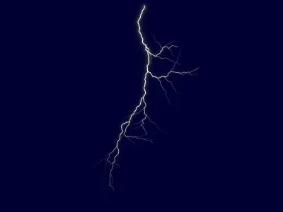 Realistic 3D Lightning CA-05 Low-poly 3D model