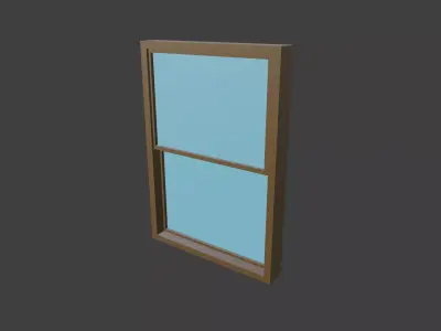  Simple Double Hung Window  Free low-poly 3D model