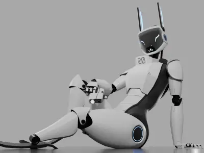 F1L-00 aka Filo Robot model for animation NSFW and SFW  Low-poly 3D model