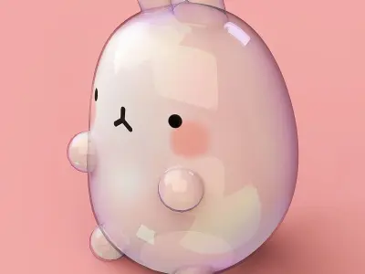 Bunny toy Low-poly 3D model