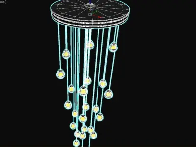 ceiling black matte and gold rose second version 3D model