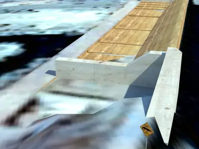 Chinaman Creek Dam Low-poly 3D model