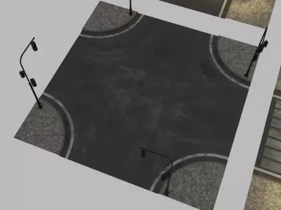 Modular Night City Street Pack Low-poly 3D model