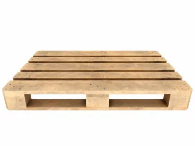 dirty wood euro pallet 3D model