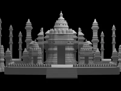 Prambanan Temple From Indonesia 3D model
