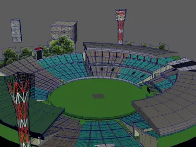 Eden Garden Stadium Low-poly 3D model