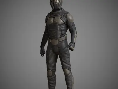 Desert Soldier Low-poly 3D model