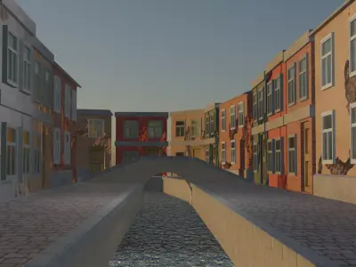 small town 3D model get