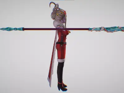 Santa Krystalinda - Included Animations - Dragon Quest Tact Low-poly 3D model