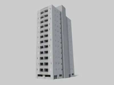 Generic Apartment Building Low-poly 3D model