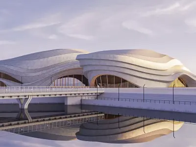 Futuristic building 48 3D model