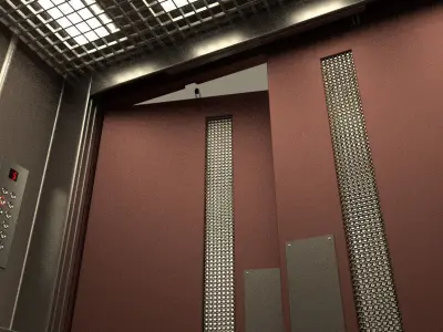 Vintage cargo elevator model 3D model