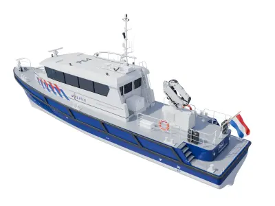 Politieboot P64 3D model