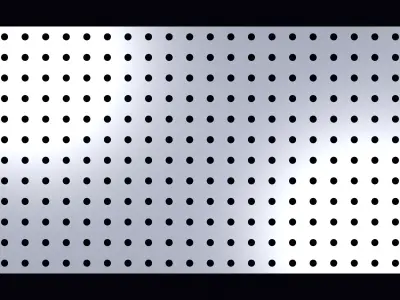Perforated panel with 10 percent opening 25O63 3D model