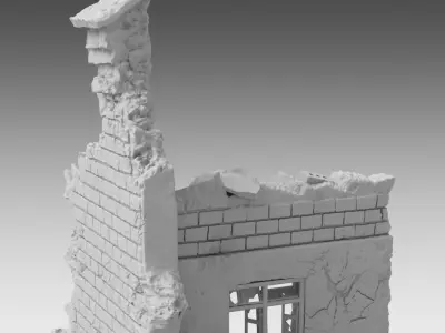 Two surviving walls of the house 3D print model