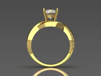 bride solitaire ring sr0076 3D print model
