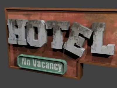 Low Poly signs package Low-poly 3D model