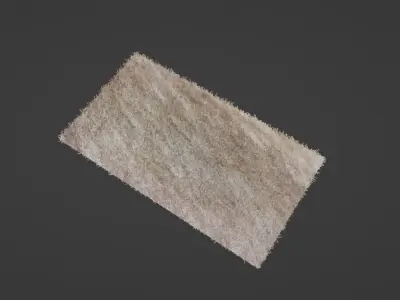 Carpet-Rug piece of wool Low-poly 3D model
