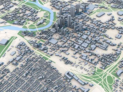 Columbus City Ohio United States 3D model