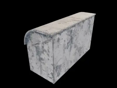 Japanese Rust Trash Can Low-poly 3D model