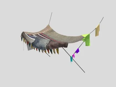 Cloth Shade Low-poly 3D model