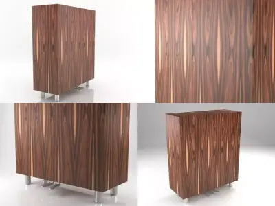 Bois de Rose vertical 3D model