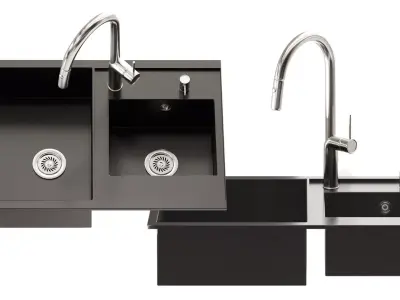 GRANULA 8201 kitchen sink quartz 3D model