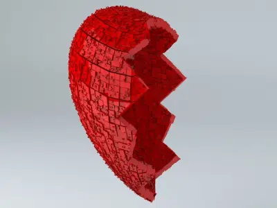 Sci-Fi Shapes The Broken Heart 3D model