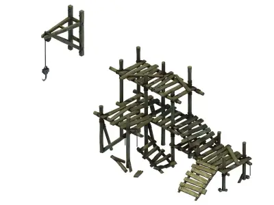 Underground Palace - Scaffolding 01 3D model