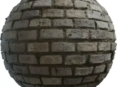 Mossy Concrete Brick Pavers PBR Texture  Texture