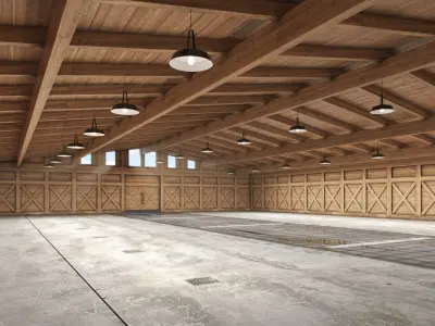 Wooden Warehouse 13 3D model