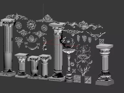 European architectural decorative components Texture