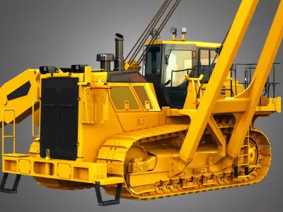 D155CX-8 Oval Track Pipelayer 3D model